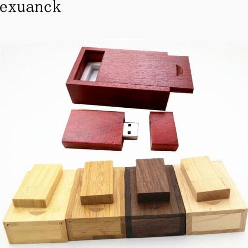 Exuanck Customs logo usb sticks natural wooden usb 2.0 pen drive 4-32GB usb flash pen drive u disk gift (over 10 pcs free logo )