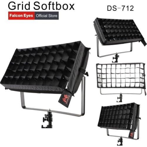 Falcon Eyes Foldable Honey Comb Softbox for LED Fotografia Light DS-712 With Bended Stainless Steel Shrapnel Flash Diffuser