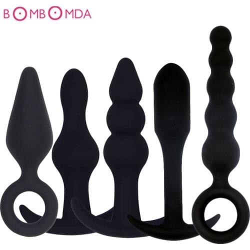 Dildo Anal Sex Toys Anal Plug Beads Butt plug Male Prostate Massager Silicone Anal Toys Male Masturbator Sex Toys for Adult