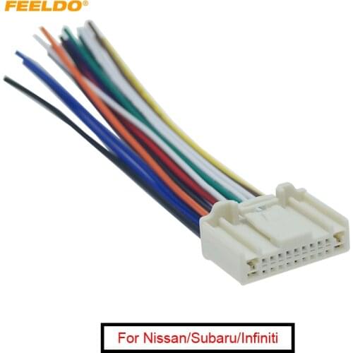 FEELDO 1Pc Car Audio Stereo Wiring Harness Adapter Plug For Nissan For Subaru/For Infiniti OEM Factory Radio CD #AM3995