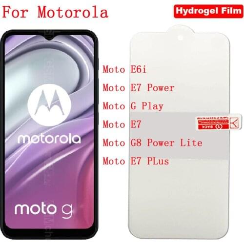 For MOTOROLA Moto E6i E7 PLus Power G Play Hydrogel Film Full Glue HD Screen Protector For Moto G8 Power Lite