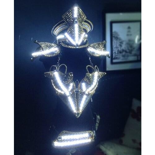 Hot Sale Led Illuminate Women Dance DS Costume Led Light Growing Stage Clothes Sexy Lady Crystal Evening Dress Dance Wear