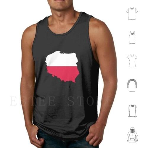 Poland Map And Flag Tank Tops Vest Sleeveless Poland Flag Poland Polish Flag Flag Colour Colourful Country Flag Country
