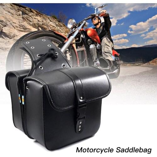 Motorcycle Bag Pair Side Storage PU Large Capacity For Mortorcycle Tool Pouch Saddle Bags