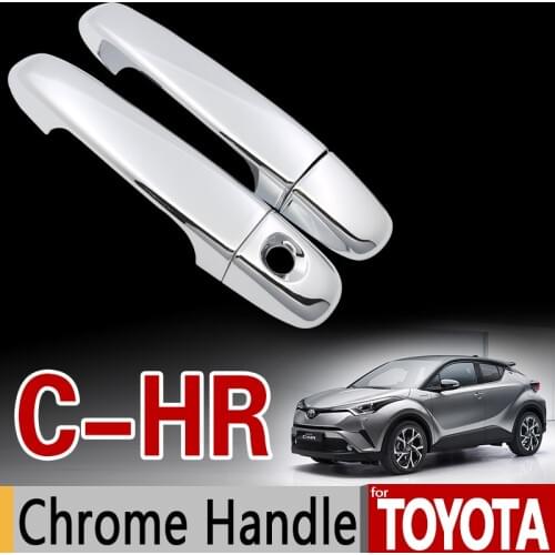 For Toyota C-HR MK2 2017 2018 Luxurious Chrome Handle Cover Trim Set for CHR C HR Front Door Car Accessories Sticker Car Styling