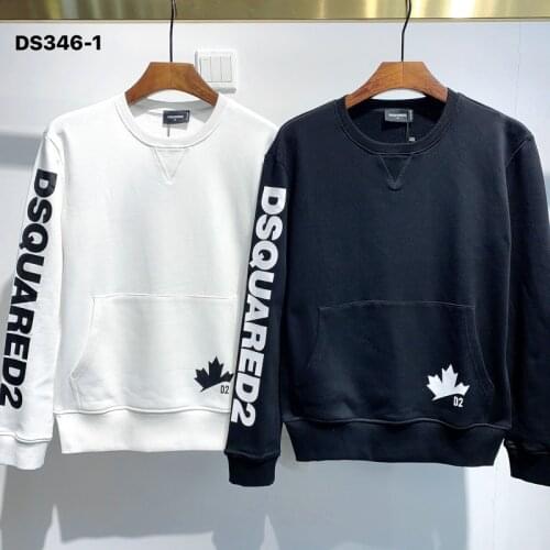 New Dsquared2 Mens Hip Hop Long Sleeve Cotton High Quality Women/Mens Clothes Crew Neck Printed Letter Street T-Shirt DS360