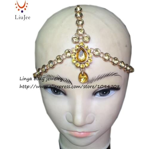 New Update Full Gold Color HC-103 Diamante head band hair jewelry wedding bridal head Jewelry birthday boho