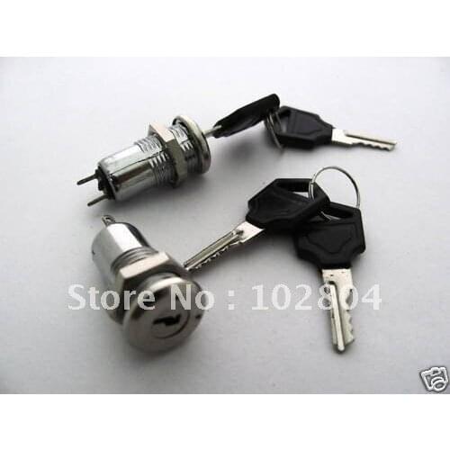 Key Switch ON/OFF Lock Switch K1 with Plastic Handle, Put Key out at OFF Position 50 Pcs Per Lot