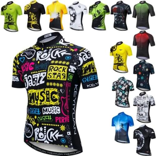 Rock Music Mens Cycling Jersey Jazz Cycling Clothing Summer MTB Bike Jersey Tops Racing Bicycle Shirt Maillot Ciclismo