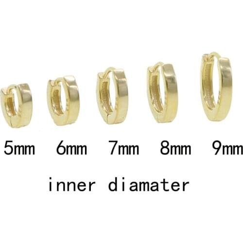 100% 925 Sterling Silver small Slim Circle Huggies Plain Piercing Mini Hoops Loops earring For Women Mens Children Girls Kids