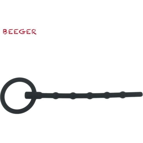 BEEGER Silicone Urethral Insert With 5 Love Balls Along Shaft For Extra Stimulation Insertable to 12cm