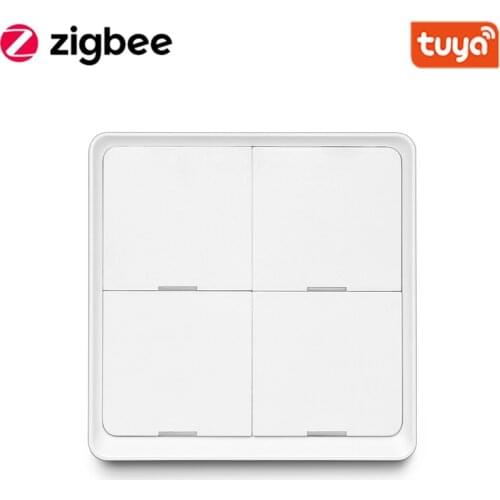 Tuya Smart ZigBee Smart Switch 4 Gang Scenario Scene Switch Support Zigbee2mqtt deCONZ Home Assistant SmartThings