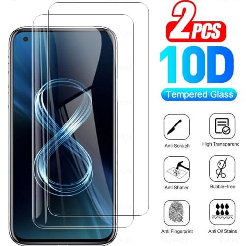 For Zenfone 8 Glass 2pcs Tempered Glass For Asus Zenfone8 ZS673KS Zen Fone ZF8 6.9" Screen Protector Cover Phone Protective Film