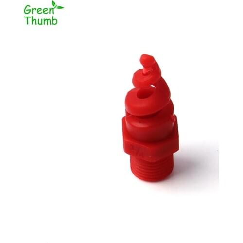 1-100pcs 1/2 Inch Red Spiral Nozzle Male Thread Atomizating Sprinkler Heads High Quality Plastic Spiral Cone Nozzle