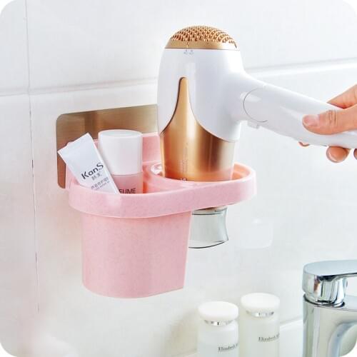 1pc Bathroom Suction Cups Hair Dryer Racks Toilet Racks Seamless Nail - free Hanging Racks