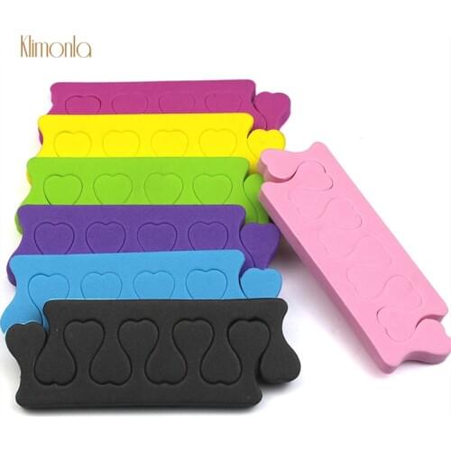 100pcs(50 pairs) Soft Foam Sponge Finger Toe Separators Colorful Nail Separator Dividers Nail Care Tips Gel UV Beauty Tools