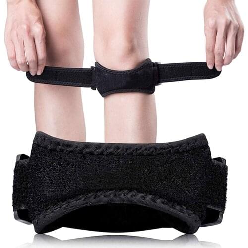 2PCS Adjustable Knee Pad Knee Tendon Pain Relief Patella Stabilizer Brace Sports Knee For Hiking Soccer Basketball Running