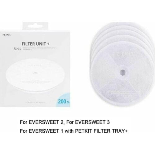 PETKIT 5PCS Filter2.0 Eversweet Cat Dog Health Water Fountain Replacement Filters for EVERSWEET 2 and EVERSWEET 3 Water Fountain