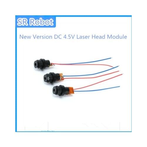 50pcs/Lot New Version DC 4.5V Laser Head Module Laser Dot Diode Red Plastic Gyro Module For Arduino DIY Electronic Kit