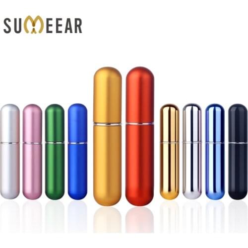 50Pcs/Lot 5ml Aluminum Perfume Bottle Atomizer Mini Portable Spray Bottles Empty Cosmetic Containers