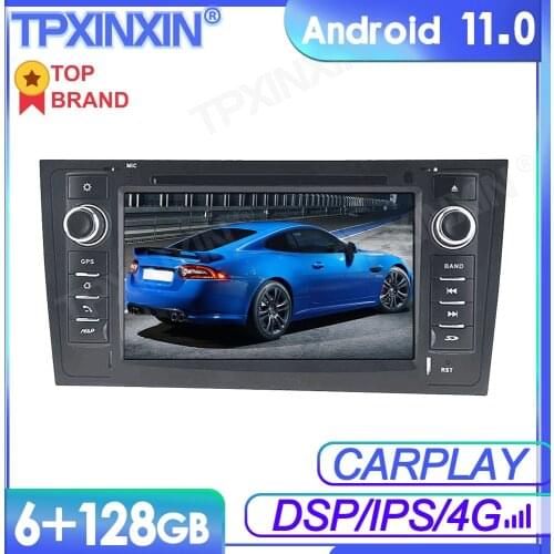 Android 11 For AUDI A6 1997-2004 Radio Car Multimedia Player GPS Navigation Audio Stereo Screen DVD Head Unit Tape Recorder