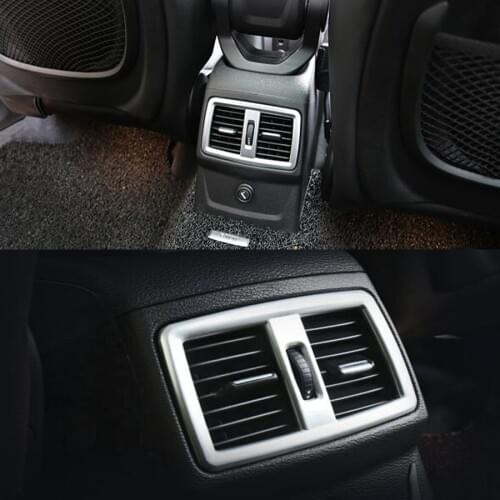 Car Interior Rear Air Outlet Vent Frame Trim Styling Sticker For BMW X1 F48 2016 2017 ABS Auto Accessory