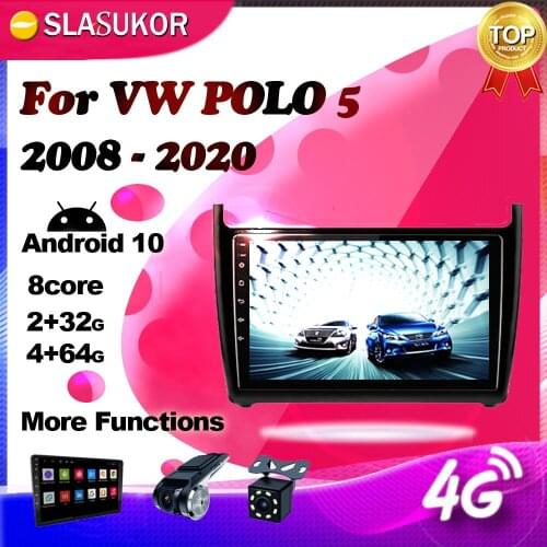 6G+128G Android 10 DSP For VW Volkswagen POLO 2008-2020 limousine Navigation Radio Multimedia Car Video Player GPS No 2 din 2din