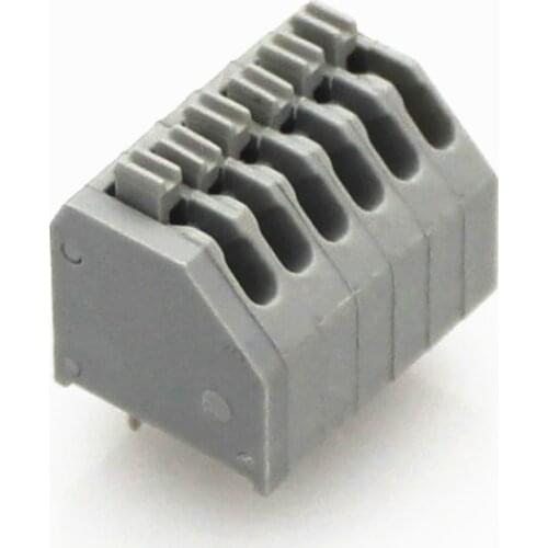 Free shipping 50pcs/lot FS250-2.5 grey spring terminal block dg250 GSL002A/B 2.5MM pitch copper screwless terminals