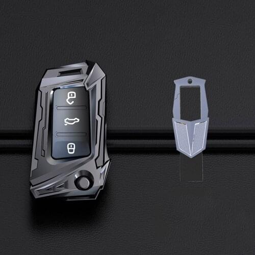 Metal Alloy Gun Black Car Key Case Cover For VW Volkswagen Beetle Passat Tiguan Touran Jetta MK1-MK6 Golf GTI/Rabbit Car Styling