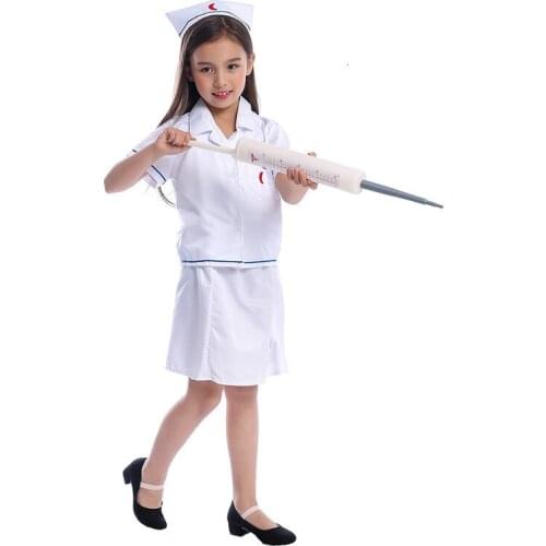 Dress for children performing girls nurse Halloween party clothes wear boys doctor coat fancy children uniforms cosplay