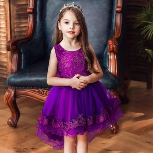 6 Color Floral Wedding Party Clothes Girls princess Dresses Children Flower Baby Birthday Clothing 2-14 Year Girl Dress Vestido