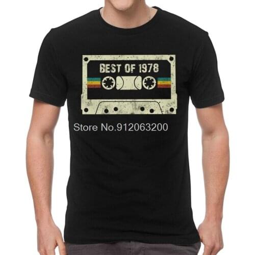 Best Vintage Of 1978 T-Shirts Men Graphic T Shirt Short Sleeve 43nd Birthday Gift Mixtape Cassette Tshirt Cotton Tee Top Clothes