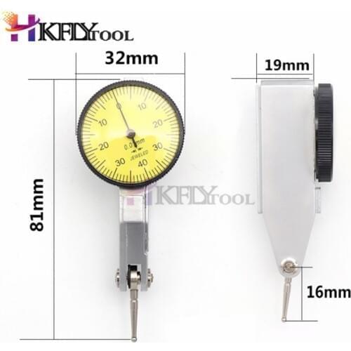 0-0.8mm 0.01mm Level Gauge Scale Precision Metric Dovetail Rails Dial Test Indicator Dial indicator Measuring Instrument Tool