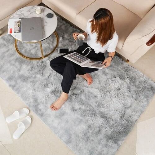 Living Room Bedroom Carpet Nordic Bedside Simple Plush Sofa Cushion Household Soft Non-slip Skin-friendly Non-irritating Mat