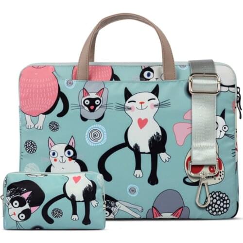 Cute Cat Laptop Bags Case for 14" Hp EliteBook ProBook 430 Spectre 13 Pavilion x360 13 15.6 inch Notebook Shoulder Bag Sleeve
