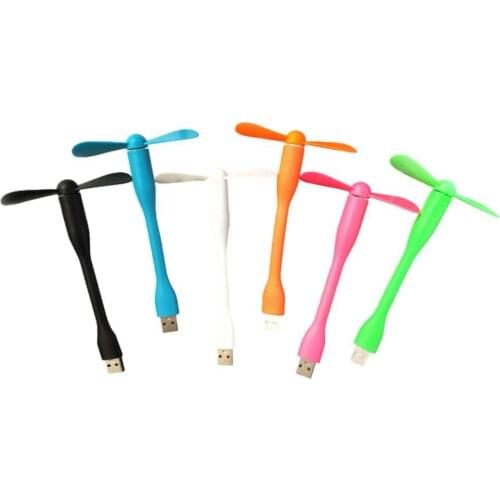 Mini USB Fan Flexible Bendable For Power Bank Laptop Charger Portable Hand Fan Computer Summer Gadget