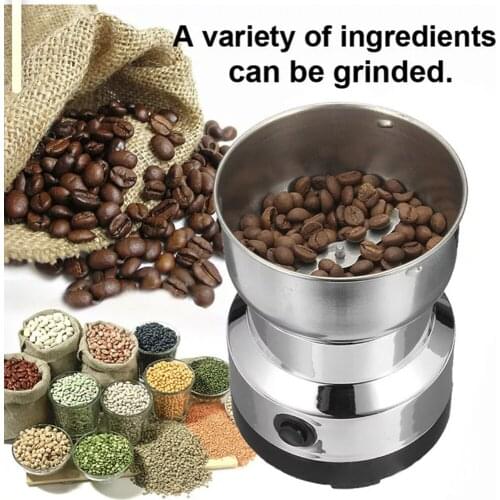 Multifunction 150W Electric Coffee Grinder Blender DIY Mill Machine Stainless Steel for Grinding Nuts Grains Spices Coffee Bean