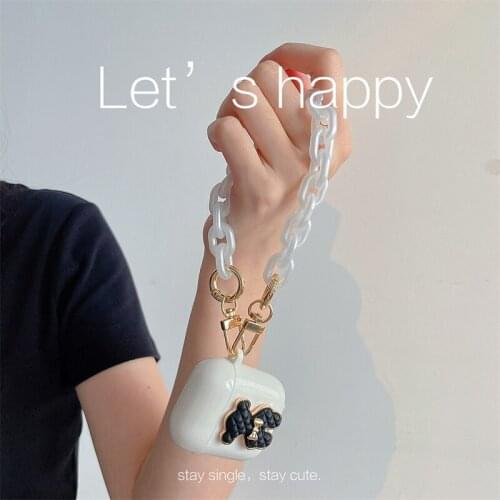 Cartoon Bear Keychain Earphone Case For Airpods 1 2 Air pords Pro Silicone Cute Wireless Headset Cover For Airpods Gifts