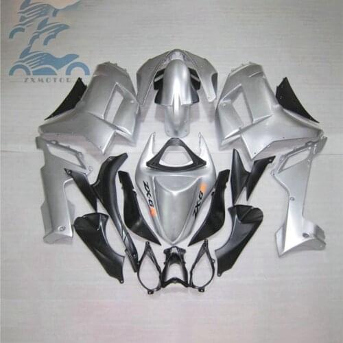 Customized fairings kit for KAWASAKI Ninja ZX 6R 2007 2008 ABS plastic fairing kits ZX6R ZX636 07 08 silver body repair parts