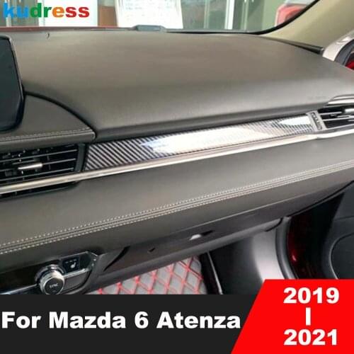 For Mazda 6 Mazda6 Atenza 2019 2020 Accessories Car Dashboard Central Control Trim Cover Carbon Fiber Interior Mouldings LHD