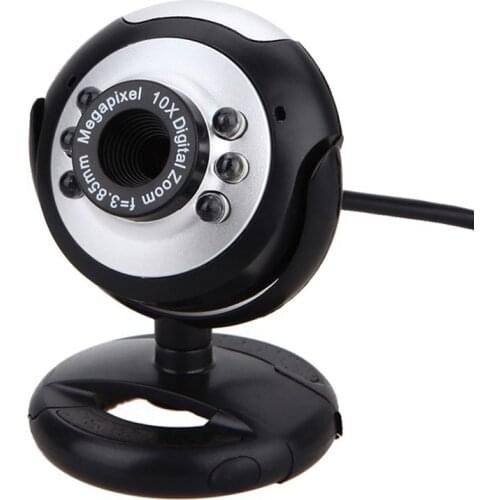 New WEB Webcam USB COMS 12 Megapixel LED High Definition Camera Web Cam 360 Degree MIC Clip-on For Skype Computer