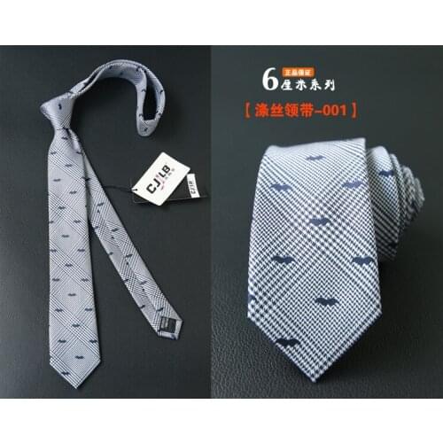 New 6cm mens tie business casual tie polyester silk wedding group tie