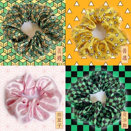 Anime Demon Slayer Kimetsu No Yaiba Cosplay Nezuko Tanjirou Zenitsu Cosplay Hair Band Headwear Hair Accessories For Women CS309