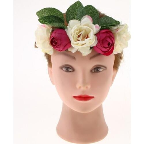 Handmade Boho Flower Headband Hair Wreath Floral Crown Garland Headpiece For Women