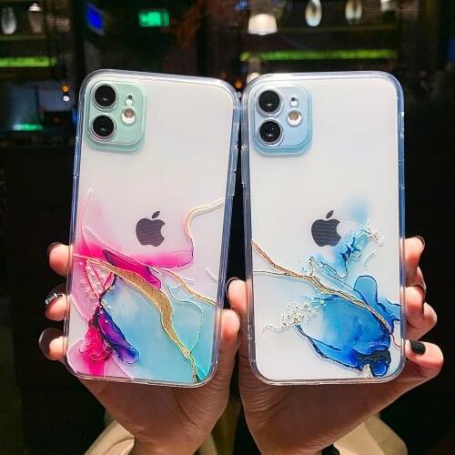 Moskado Watercolor Painting Shockproof Phone Cover For iPhone 12 Mini 11 Pro Max X XR XS Max 7 8 7Plus Soft Silicone TPU Cases