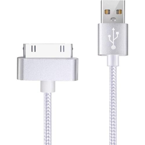 USB Cable for iPhone 30 Pin Nylon Braid Fast Charger Data Cable for Apple iPhone 4 4s 3G 3GS 2G iPad 1/2/3 iPod Touch iPod Nano