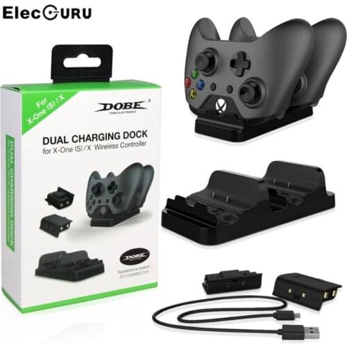 Charger for Xbox One/One S/One X Wireless Controller,Dual Charging Dock Station+2 Rechargeable Batteries+USB Cable X-One(S)/X