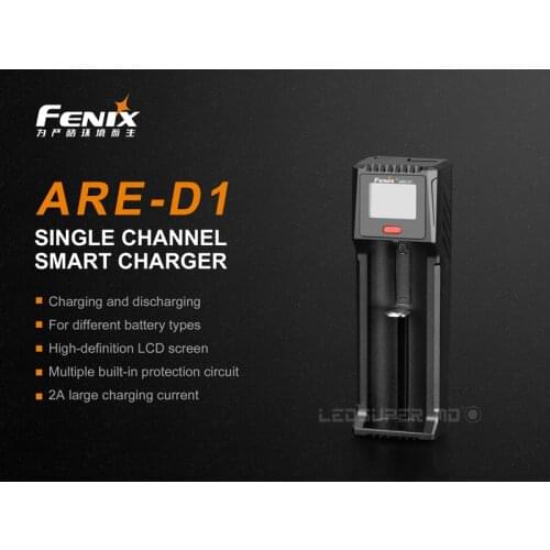 2 in 1 Fenix ARE-D1 USB Power Bank & Single Channel Battery Smart Charger with LCD Screen