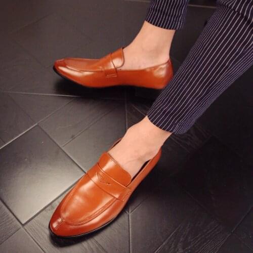 2020 glossy dress shoes Black flat wedding shoes patent leather loafers mens shoes luxury brand Famous oxfords shoes for men