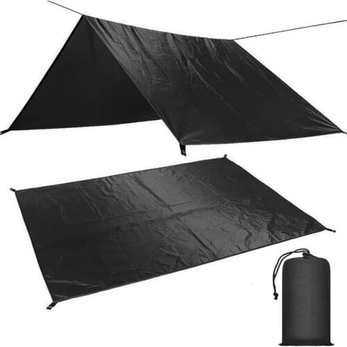 3Mx3M Ultralight Sun Shelter Camping Waterproof Awning Tarp Tent Hammock Rain Fly Camping Sunshade UV Resistant Coating